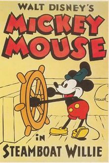 Couverture du court-métrage d'animation Mickey Mouse in Steamboat willie
